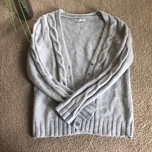old navy classy grey button up cardigan